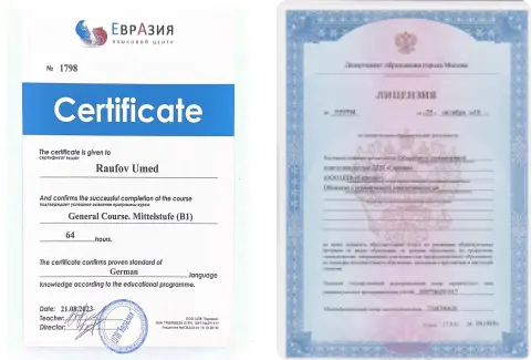 Образовательная деятельность осуществляется на основании лицензии №039704 от 25.10.2018 г. 