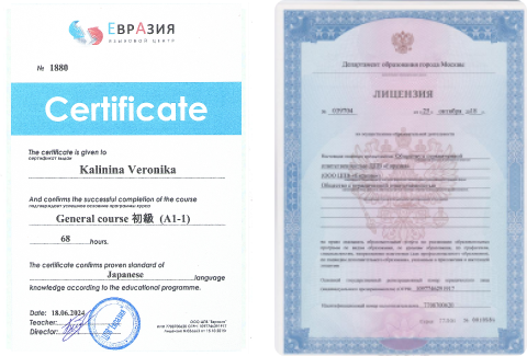 Образовательная деятельность осуществляется на основании лицензии №039704 от 25.10.2018 г. 
